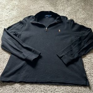 Large Black  Polo Quart Zip